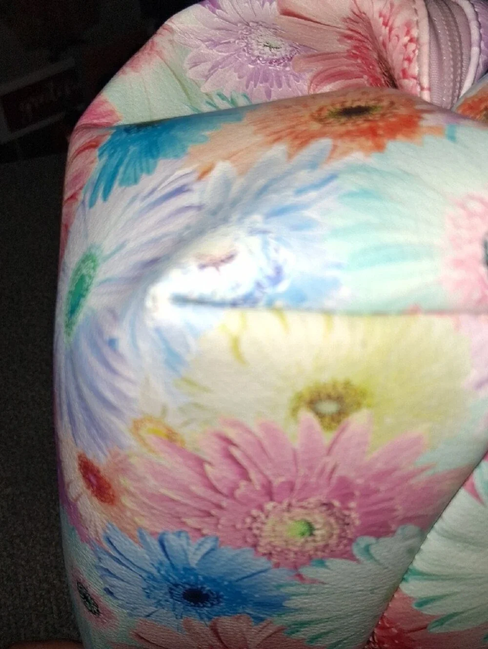 Betsey Johnson Multicolor Pastel Floral Cosmetic Case with Heart Logo
